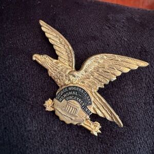 Antique George Roger’s Clark Brass Brooch